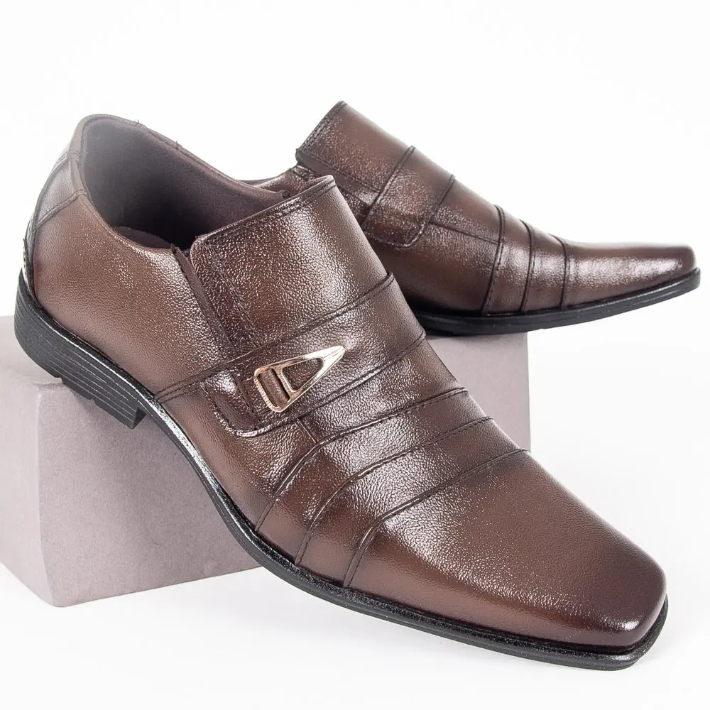 Sapato Social Masculino Bico Fino Marrom .RMO4016