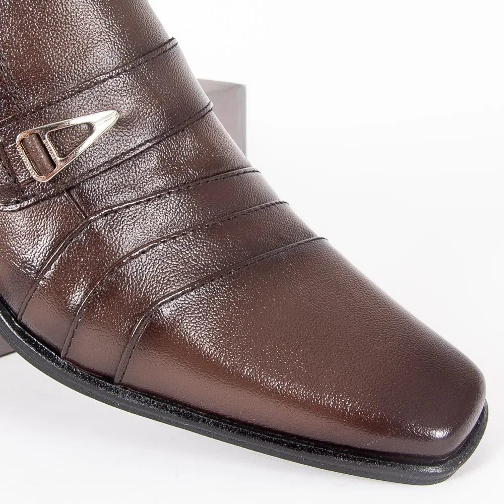 Sapato Social Masculino Bico Fino Marrom .RMO4016