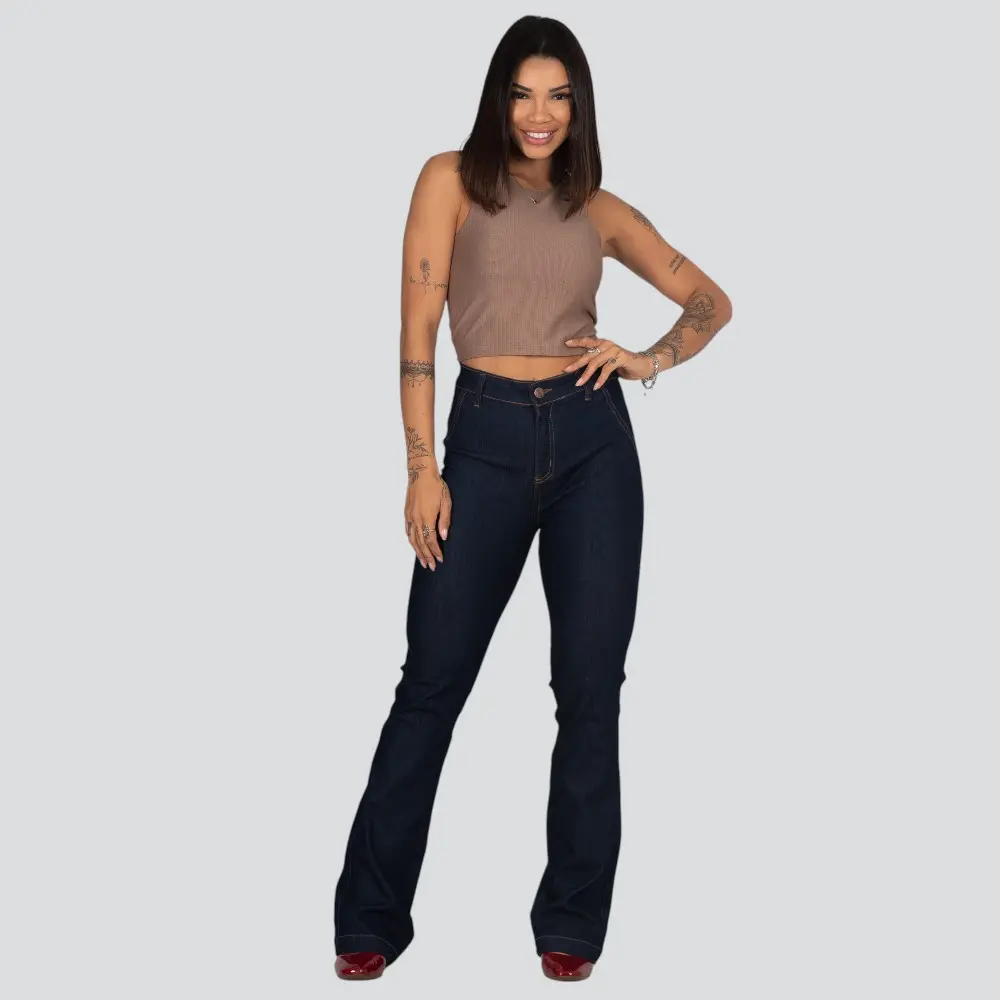 Calça Feminina Jeans Flare .BK32012