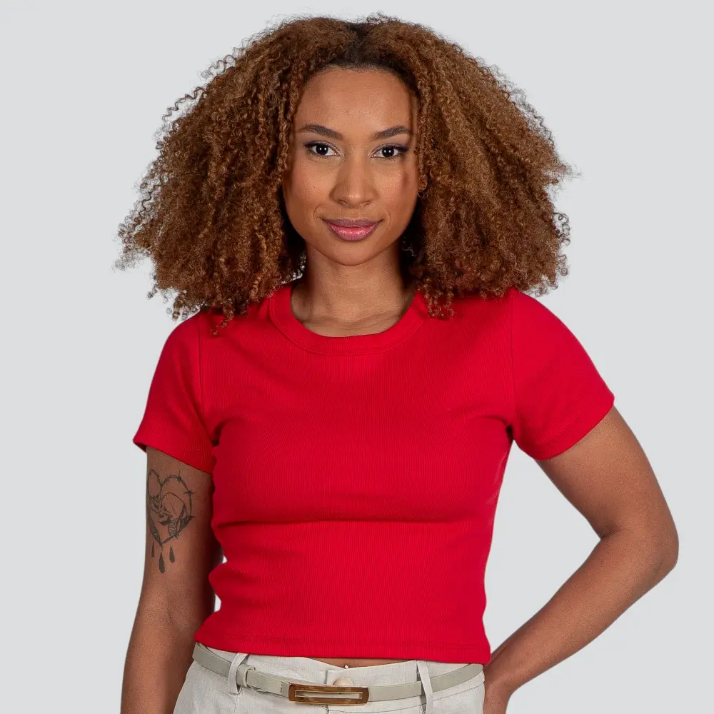 Blusa Feminina Manga Curta Ribana .91740