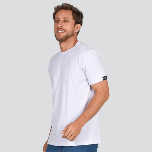 Camiseta Masculina Basica Algodão Branco