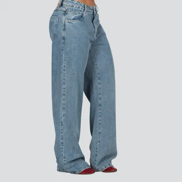 Calça Feminina Wide Leg Jeans