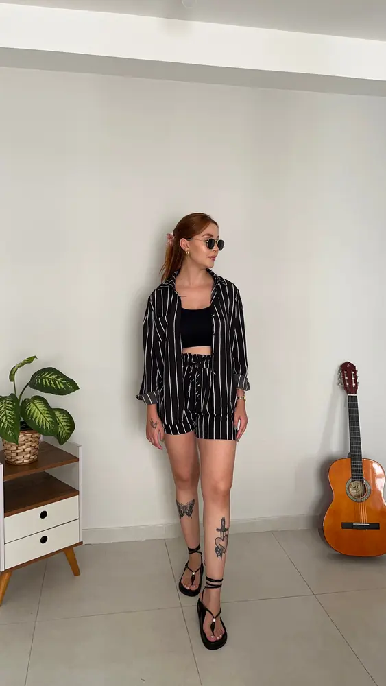 CAMISA CREPE LISTRADA