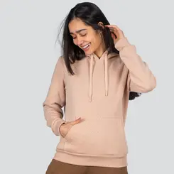 Blusão Feminino Moletom Com Capuz Liso .1001614