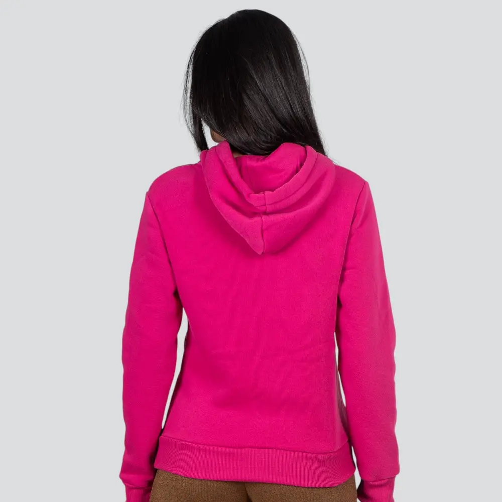 Blusão Feminino Moletom Com Capuz Liso .1001614