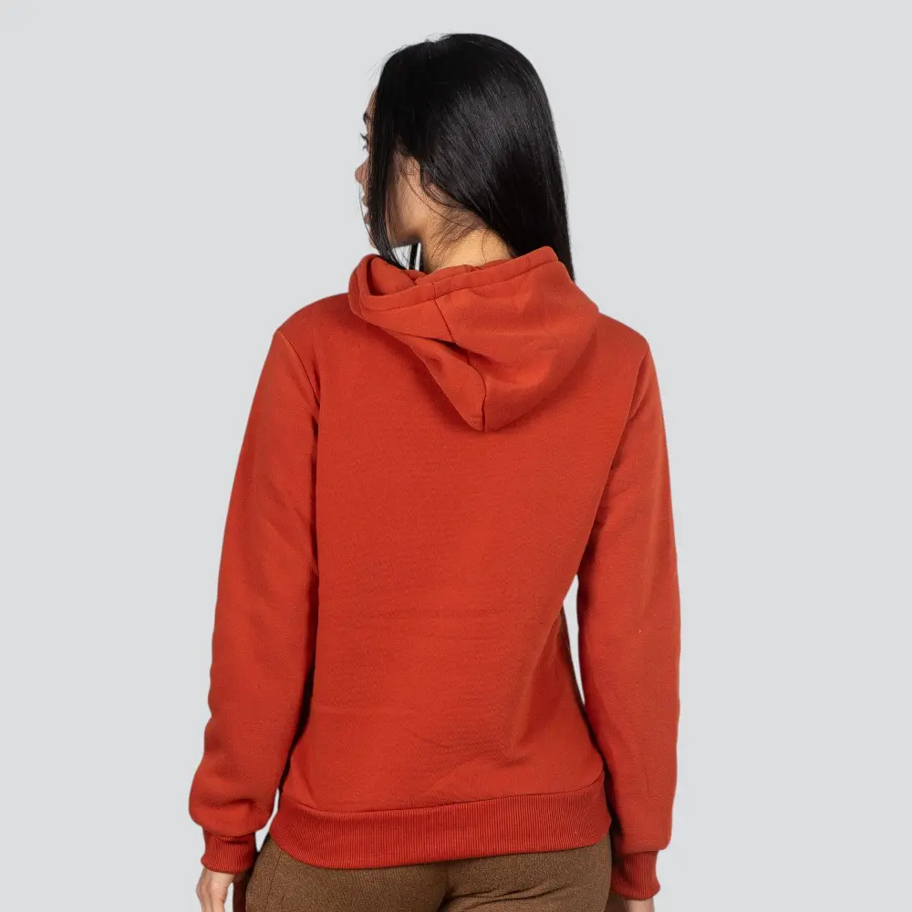 Blusão Feminino Moletom Com Capuz Liso .1001614