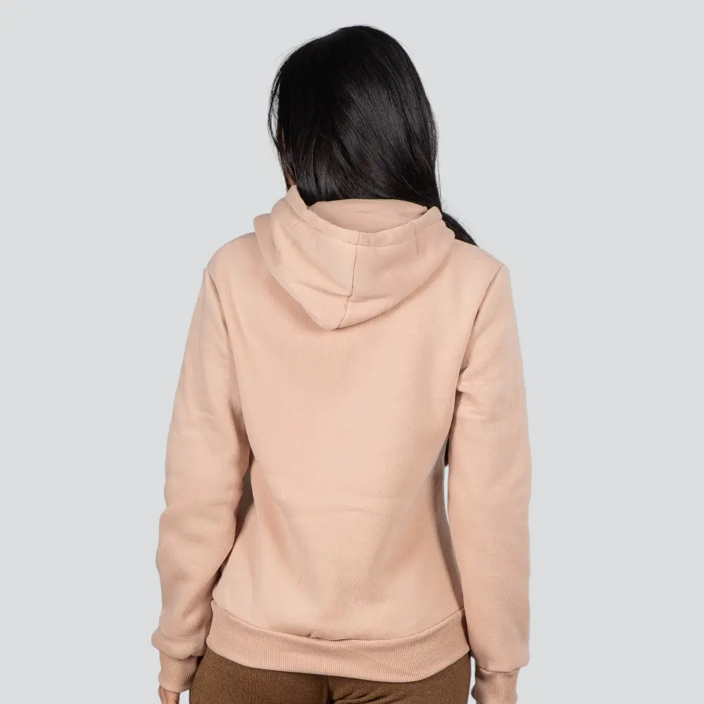 Blusão Feminino Moletom Com Capuz Liso .1001614