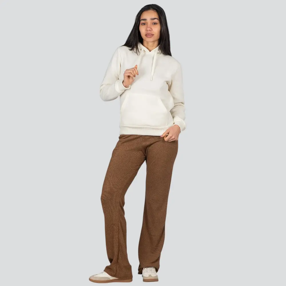 Blusão Feminino Moletom Com Capuz Liso .1001614