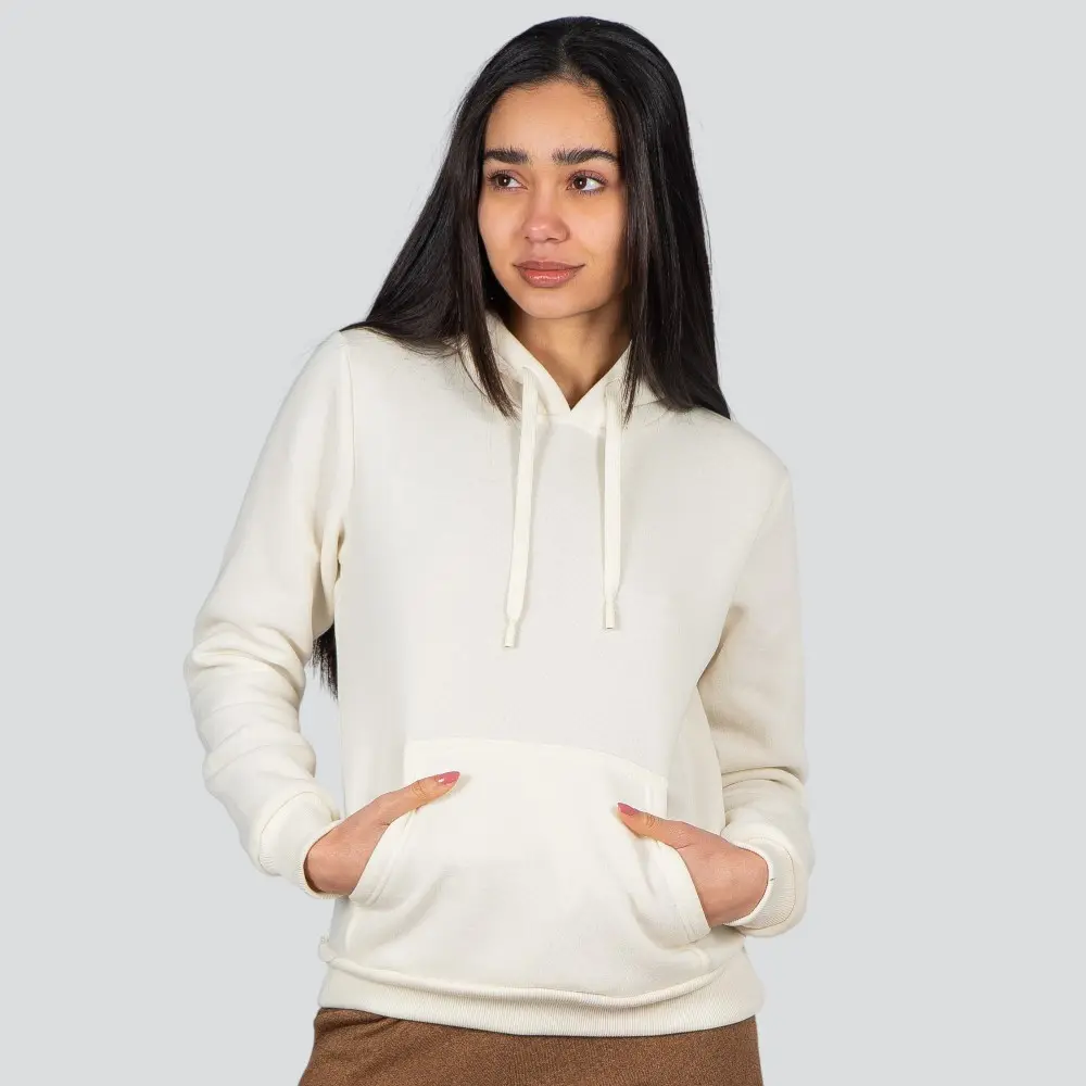 Blusão Feminino Moletom Com Capuz Liso .1001614