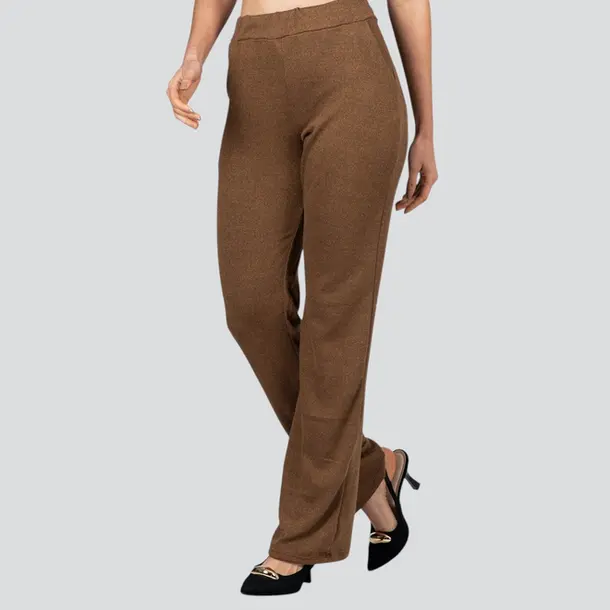 Calça Feminina Reta Lãzinha .7825 Marrom