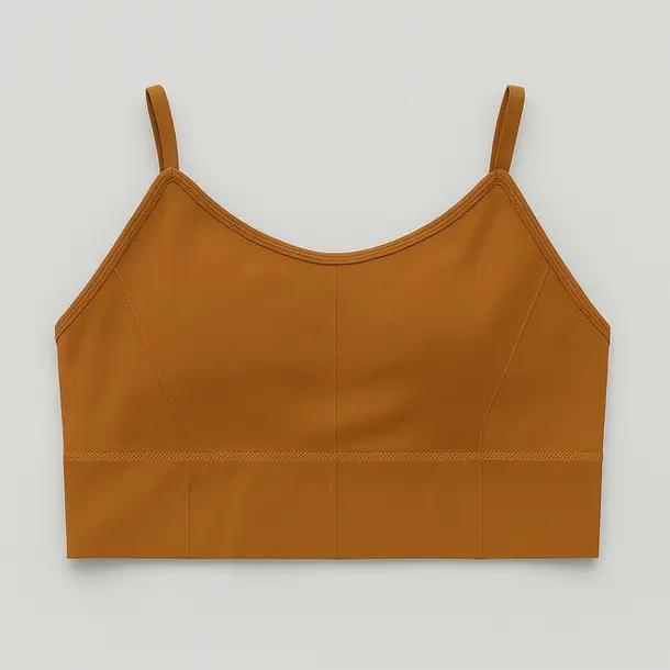 Top Feminino Com Alça Fina Regulável Poliamida Com Bojo .9009142 Laranja