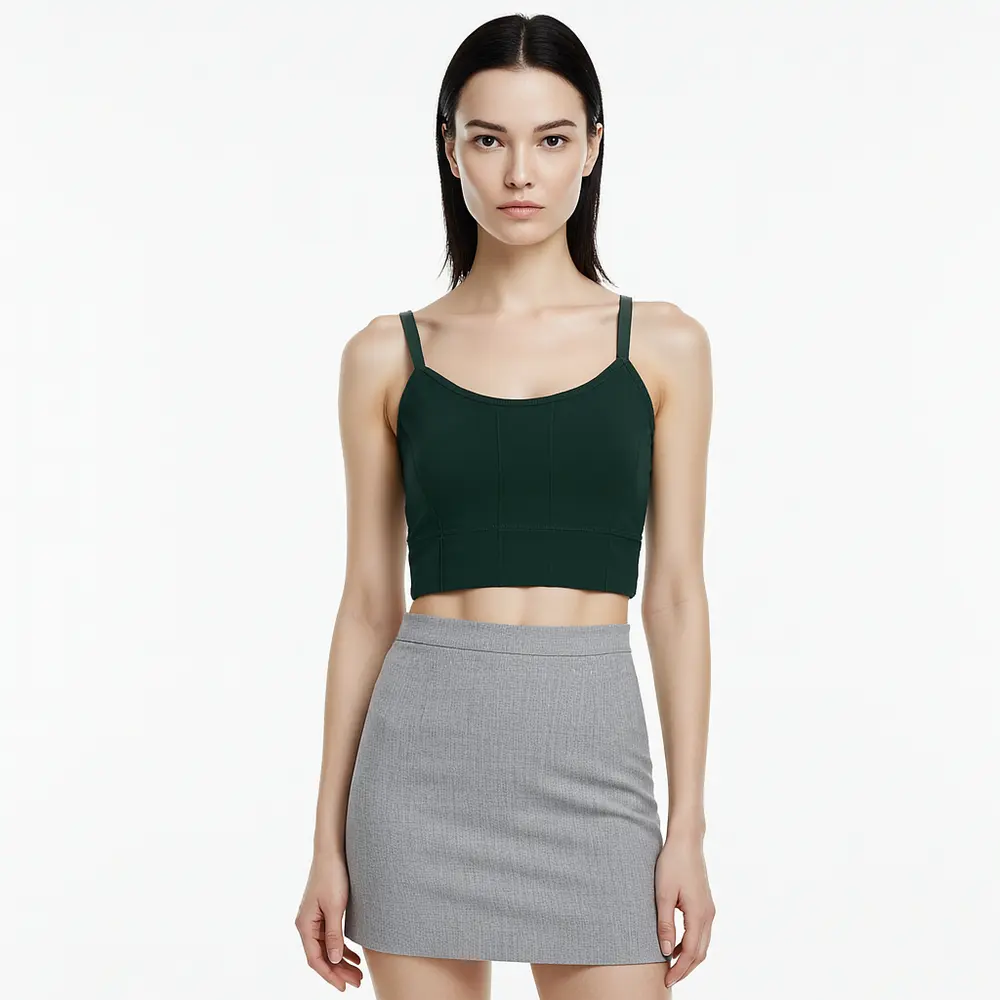 Top Feminino Com Alça Fina Regulável Poliamida Com Bojo .9009142