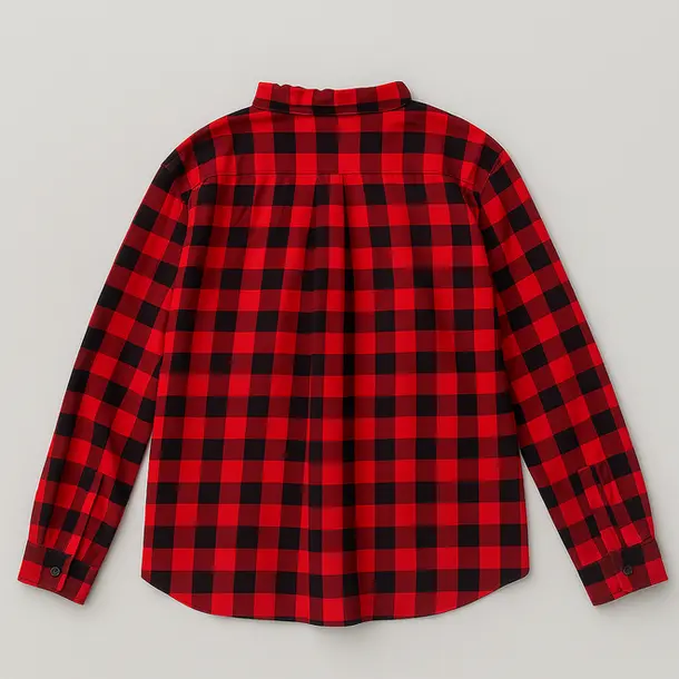 CAMISA XADREZ FEMININO MANGA LONGA .SF01-1 Vermelho