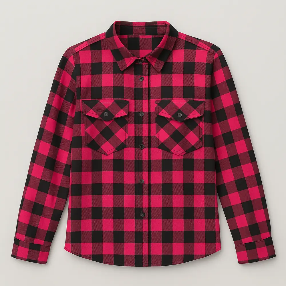 CAMISA XADREZ FEMININO MANGA LONGA .SF01-1