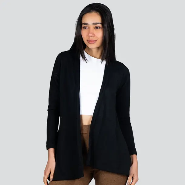 Cardigan Feminino M/L Lãzinha .7813L Preto