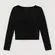 CROPPED FEM MANGA LONGA RIBANA FRISO DECOTE FRUFRU.03069