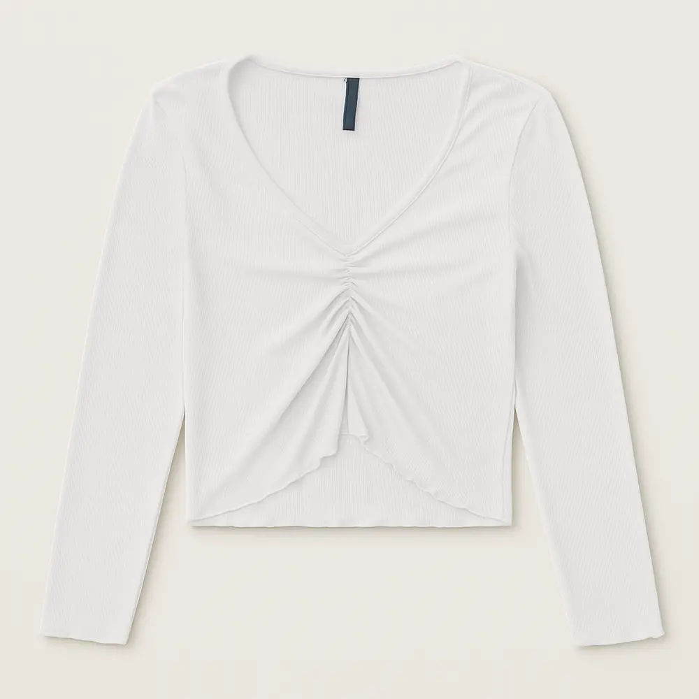 CROPPED FEM MANGA LONGA RIBANA FRISO DECOTE FRUFRU.03069