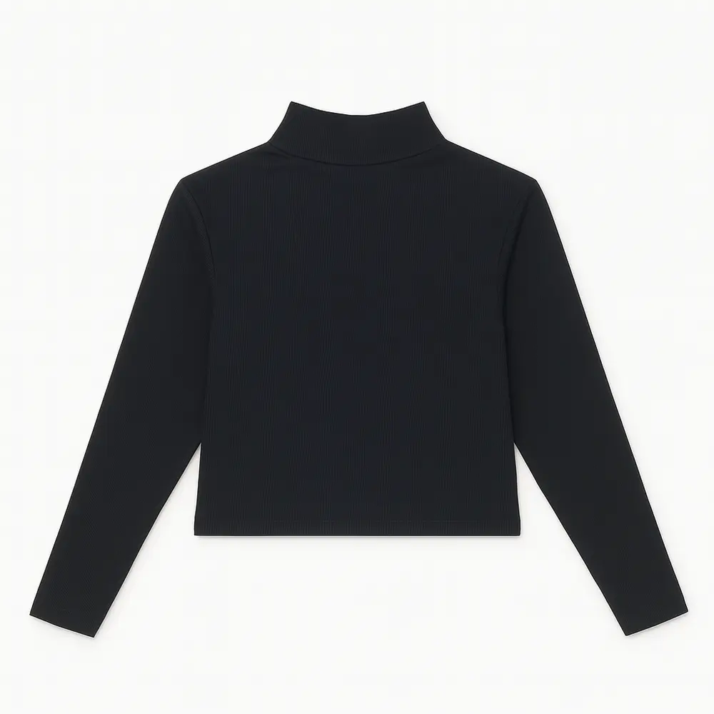 CROPPED FEM MANGA LONGA RIBANA GOLA ALTA. 030100