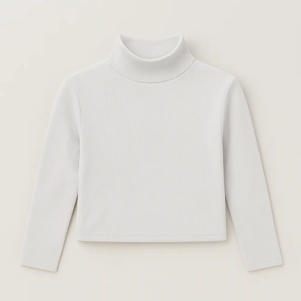 CROPPED FEM MANGA LONGA RIBANA GOLA ALTA. 030100