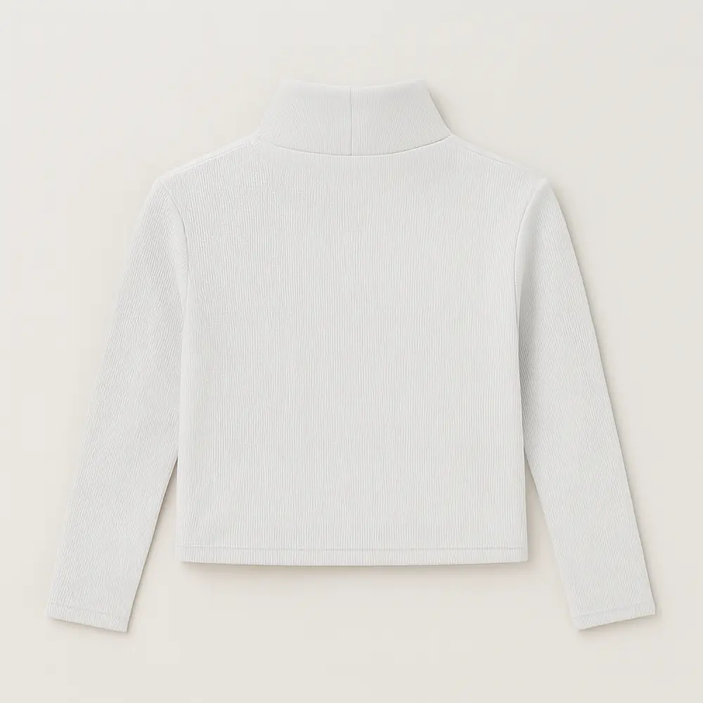 CROPPED FEM MANGA LONGA RIBANA GOLA ALTA. 030100