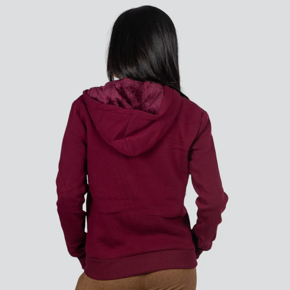 Jaqueta Feminina Moletom Com Zíper E Capuz .MFFZ-400