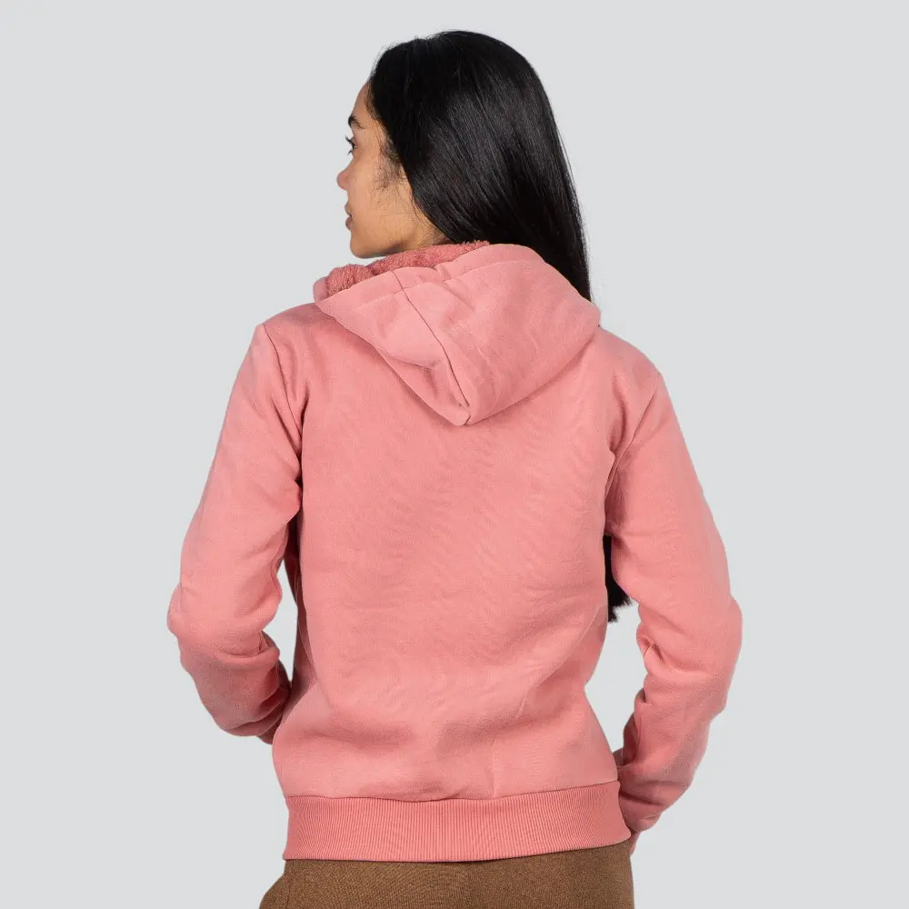 Jaqueta Feminina Moletom Com Zíper E Capuz .MFFZ-400