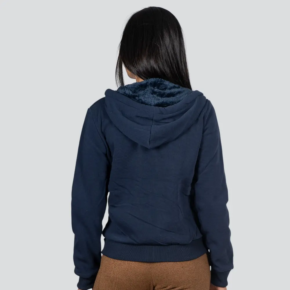 Jaqueta Feminina Moletom Com Zíper E Capuz .MFFZ-400