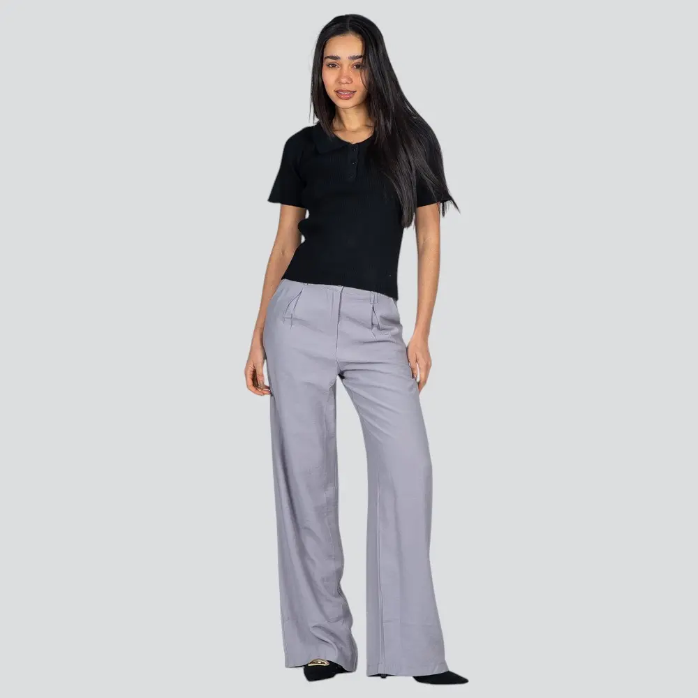 Calça Feminina Alfaiataria Pantalona .00800