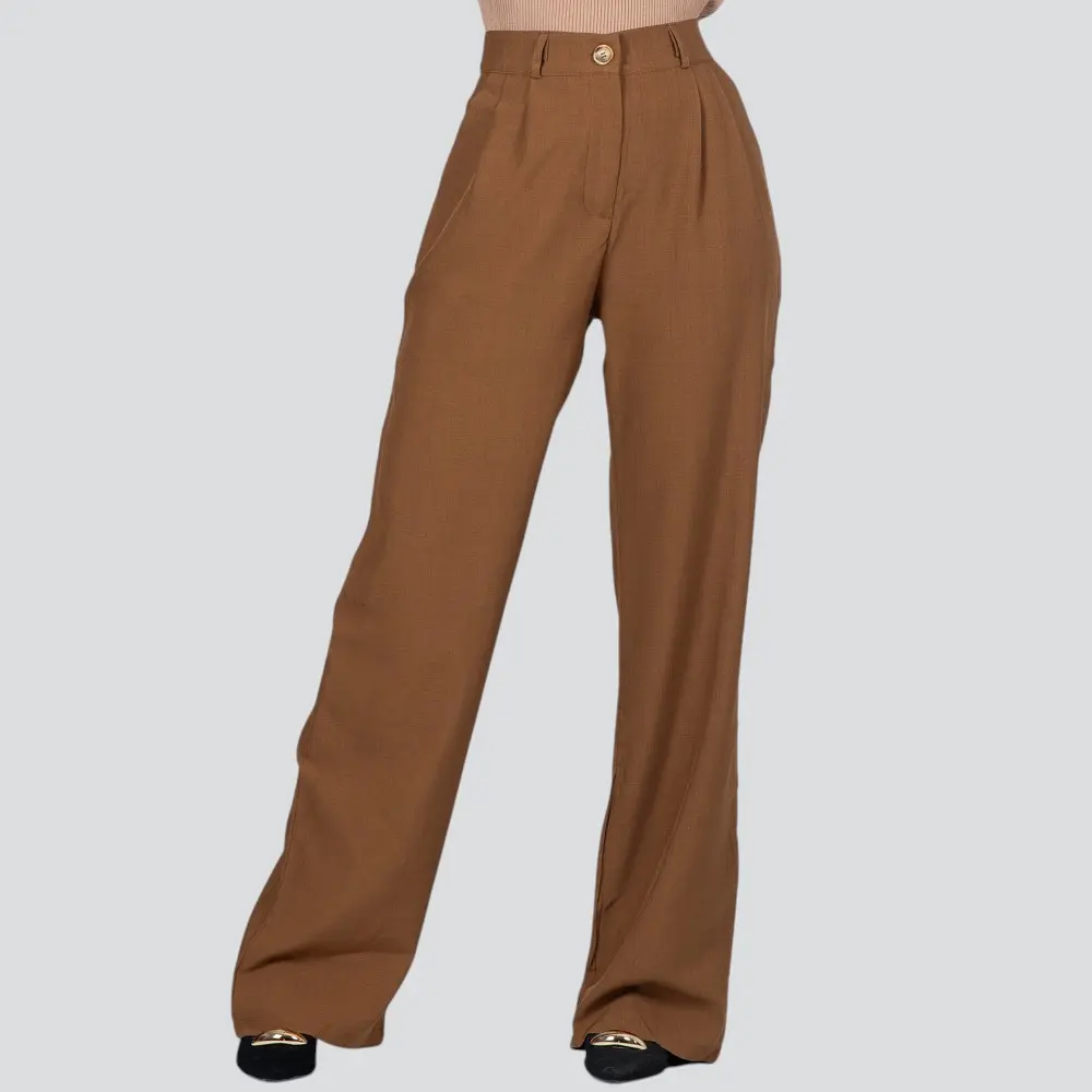 Calça Feminina Alfaiataria Pantalona .HQ115