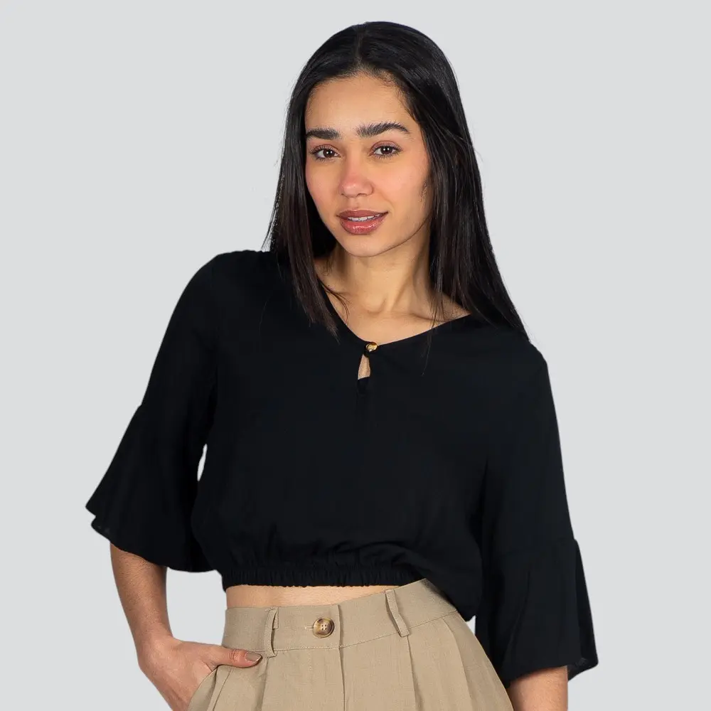 Blusa Feminina MG 7/8 Flare Viscose .1100286