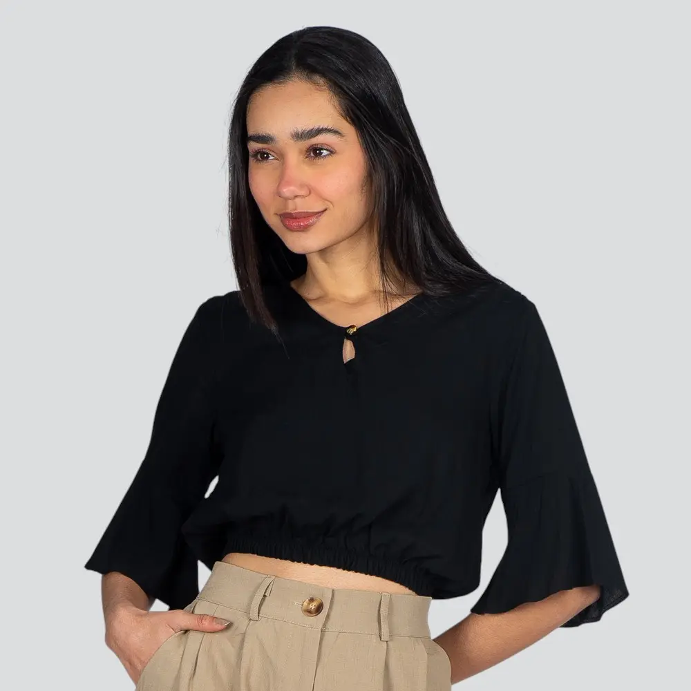 Blusa Feminina MG 7/8 Flare Viscose .1100286