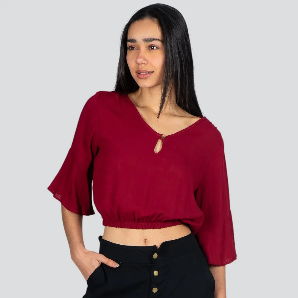 Blusa Feminina MG 7/8 Flare Viscose .1100286