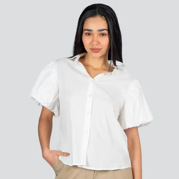 Camisa Feminina Manga Curta Bufante .SF-17