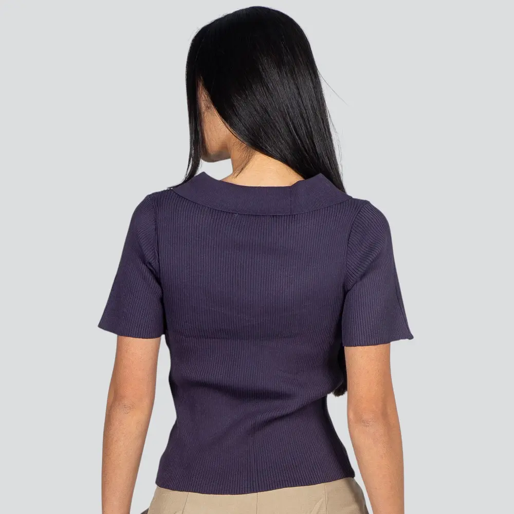 Polo Feminina Manga Curta Tricô Modal .YUX0066-2