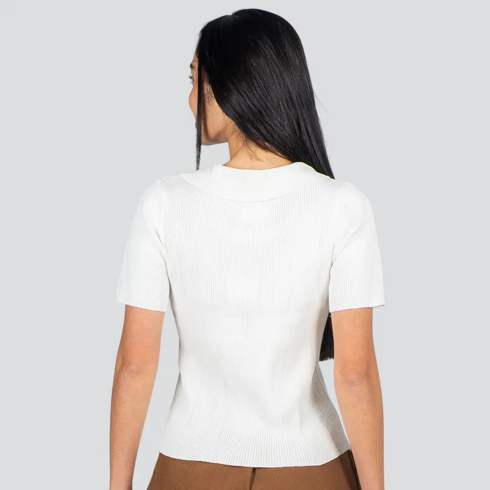 Polo Feminina Manga Curta Tricô Modal .YUX0066-2