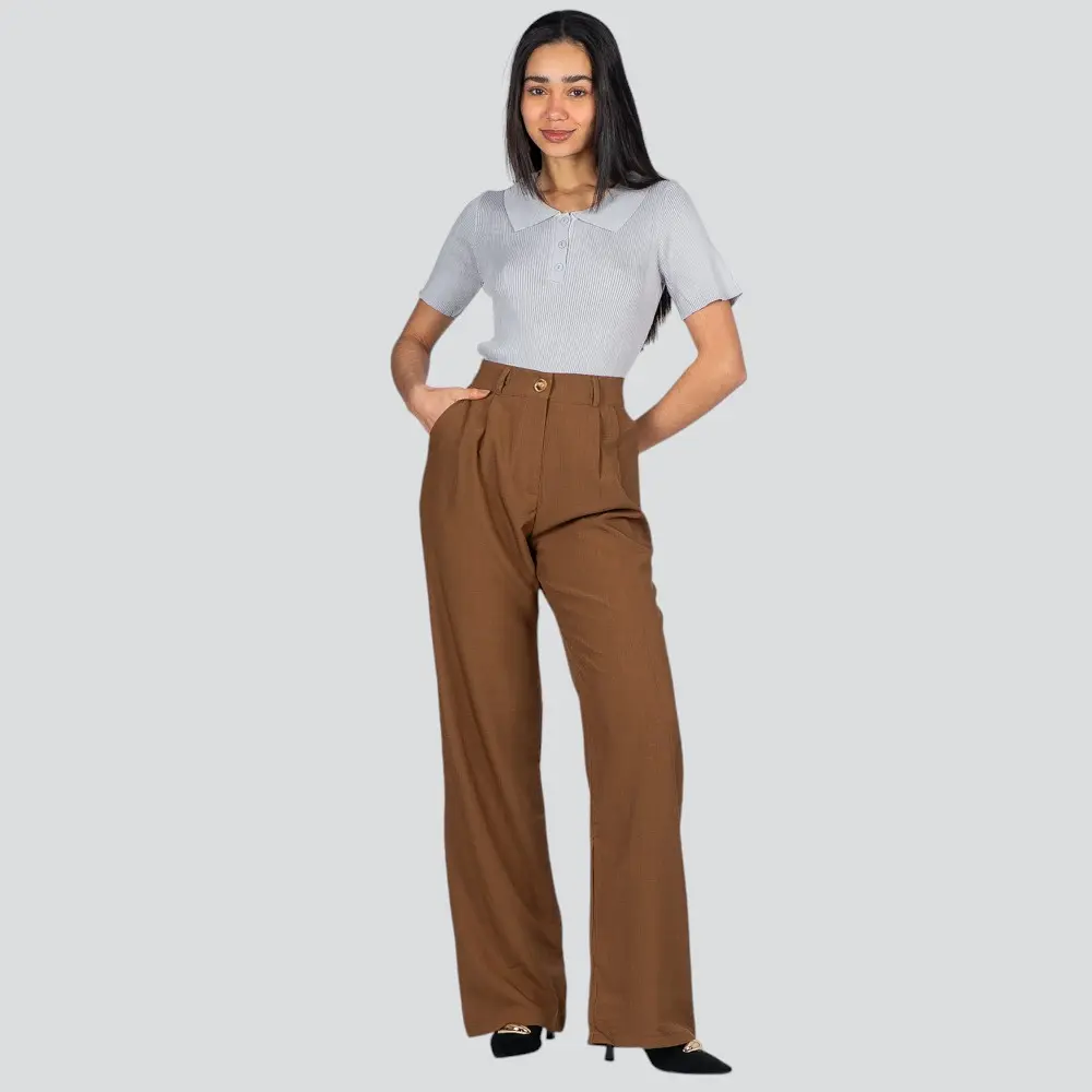 Polo Feminina Manga Curta Tricô Modal .YUX0066-2