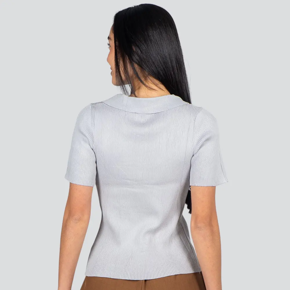 Polo Feminina Manga Curta Tricô Modal .YUX0066-2