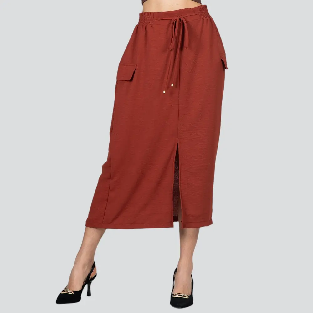 Saia Feminina Midi Cargo Com Fenda Aairflow .2100031