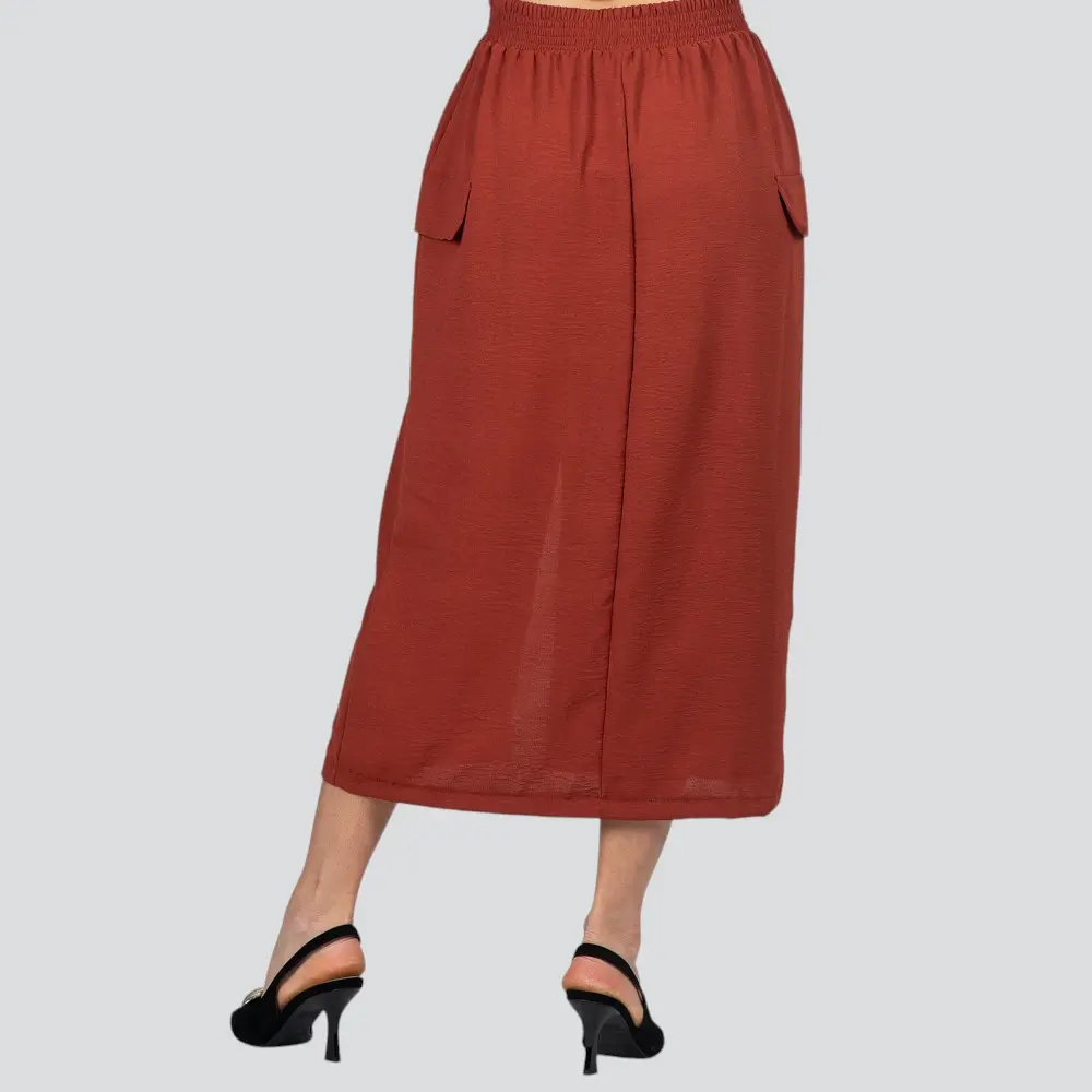 Saia Feminina Midi Cargo Com Fenda Aairflow .2100031