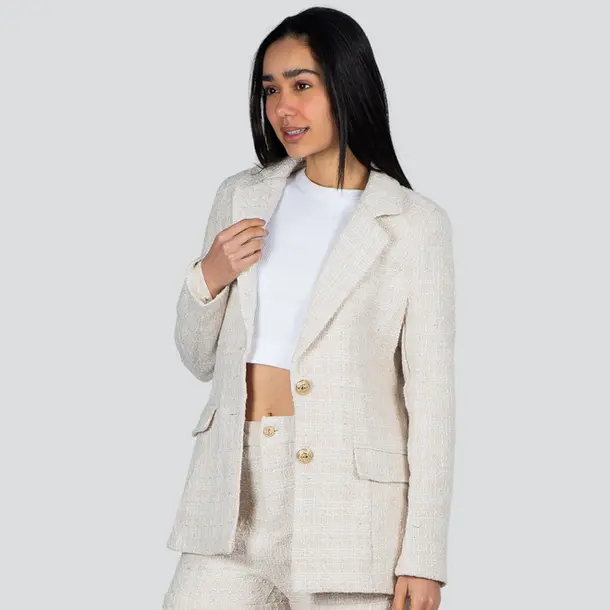 Blazer Feminino Tweed Texturizado .N-592B