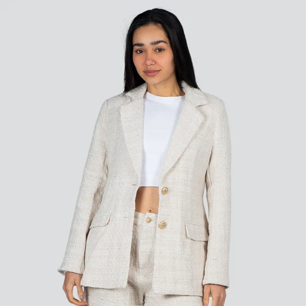 Blazer Feminino Tweed Texturizado .N-592B