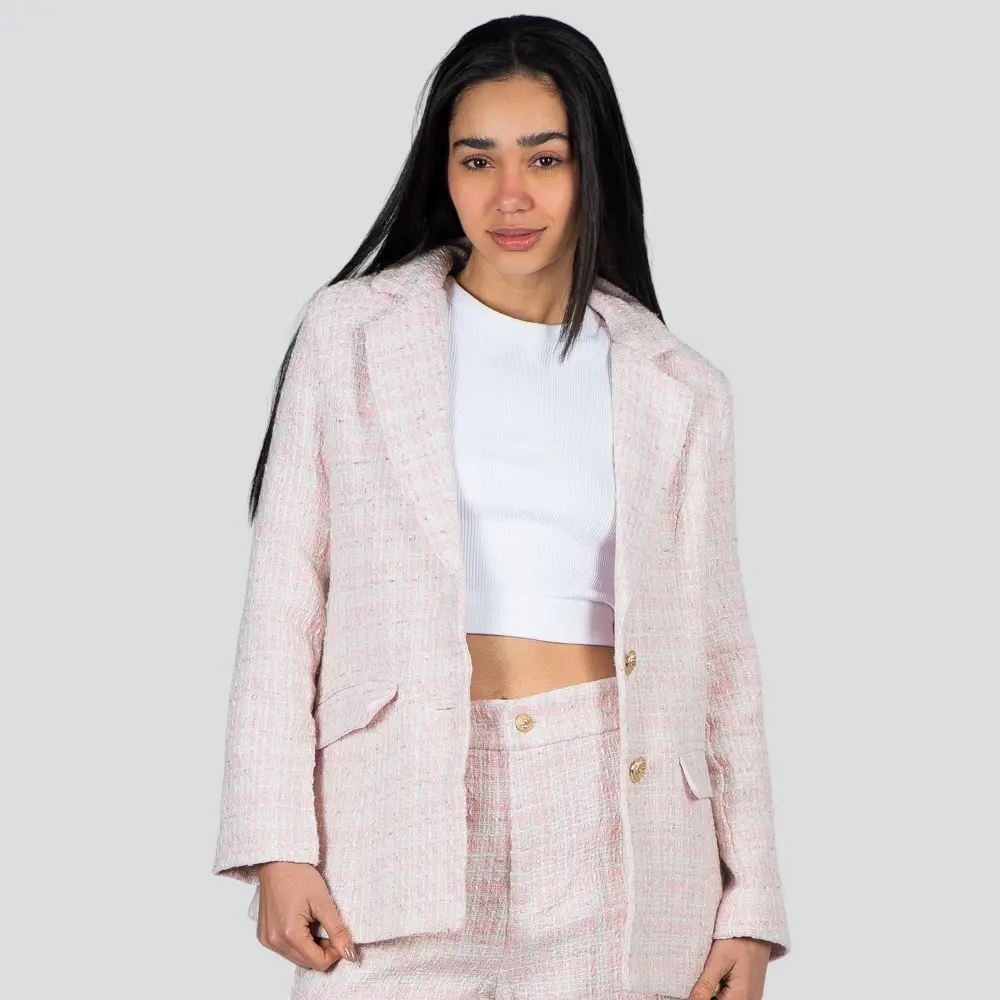 Blazer Feminino Tweed Texturizado .N-592B