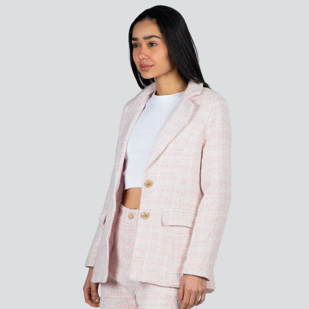 Blazer Feminino Tweed Texturizado .N-592B
