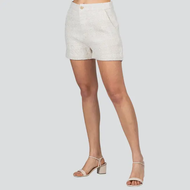 Shorts Feminino Tweed Texturizado .N-592S