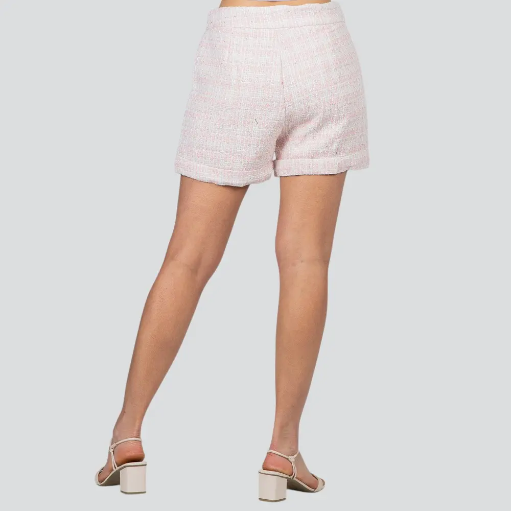 Shorts Feminino Tweed Texturizado .N-592S