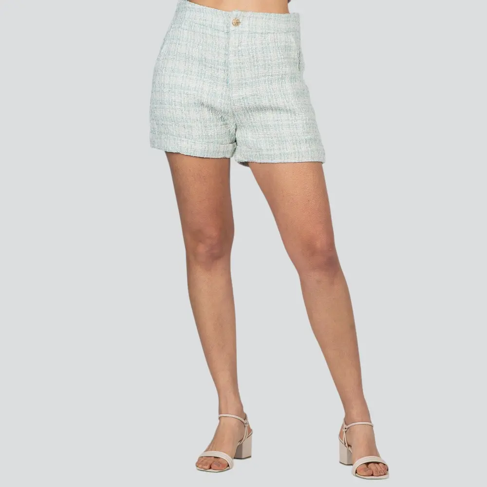 Shorts Feminino Tweed Texturizado .N-592S