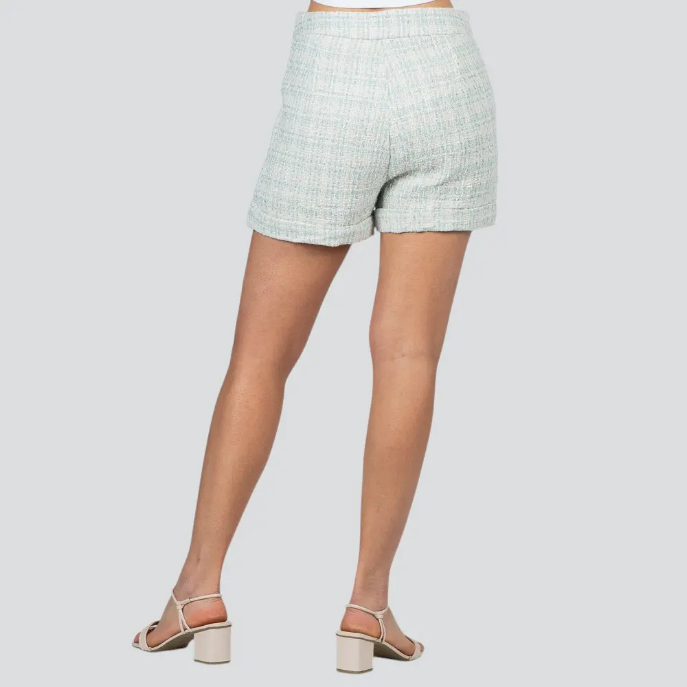 Shorts Feminino Tweed Texturizado .N-592S