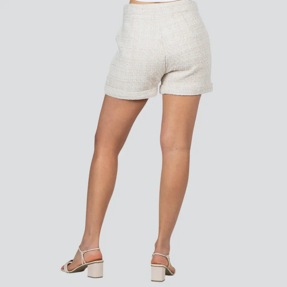 Shorts Feminino Tweed Texturizado .N-592S