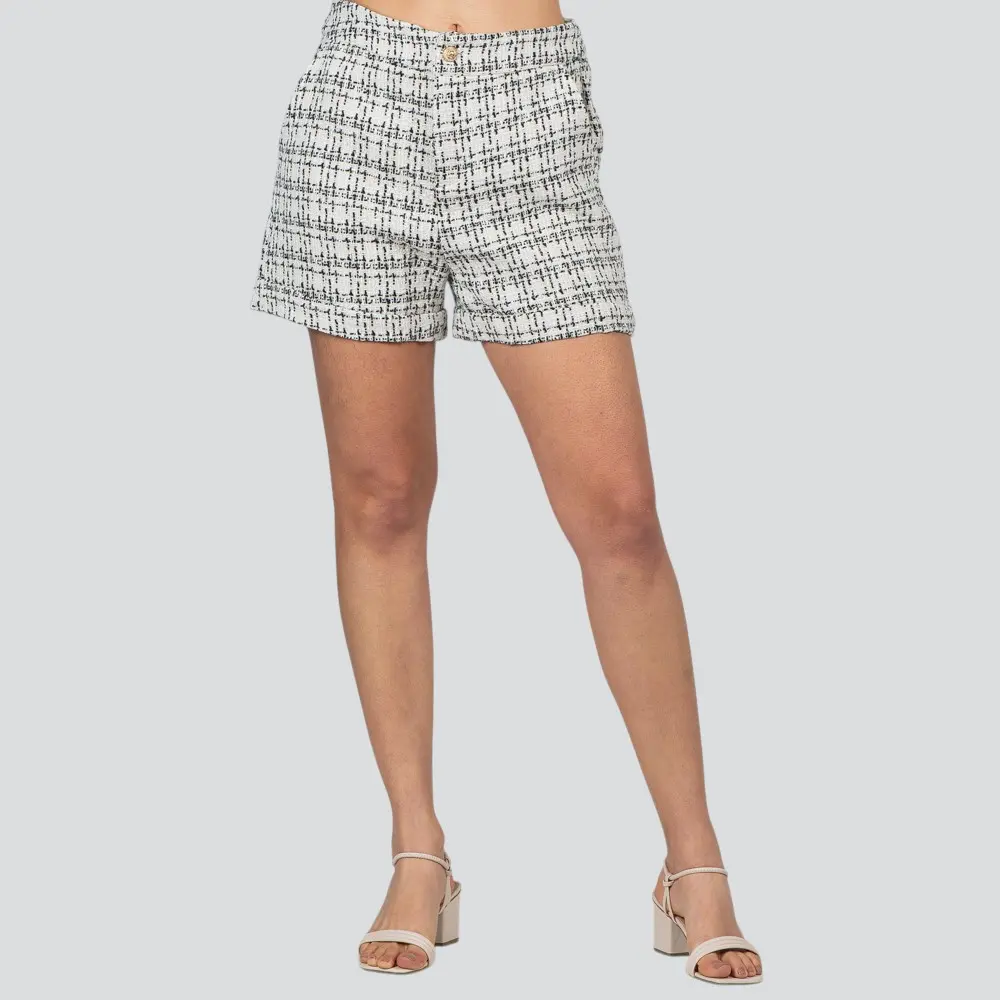 Shorts Feminino Tweed Texturizado .N-592S