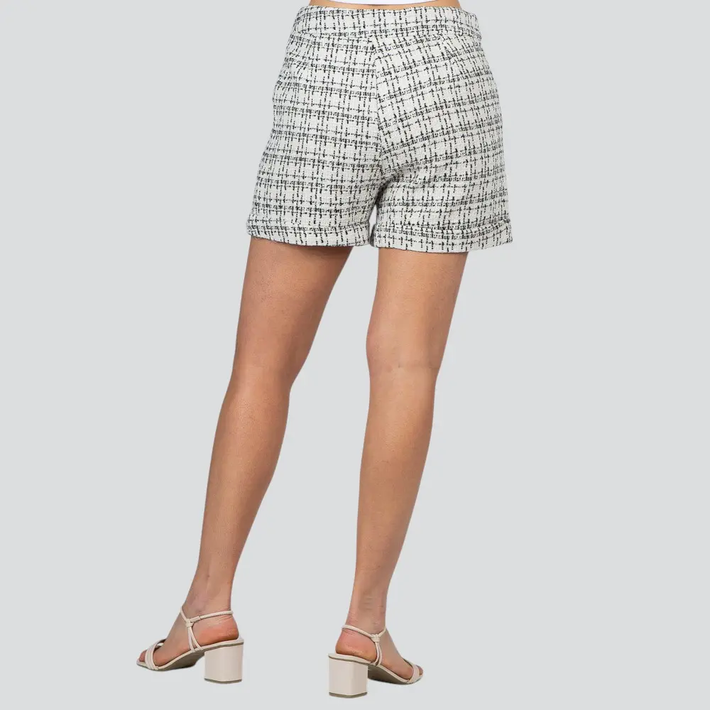 Shorts Feminino Tweed Texturizado .N-592S